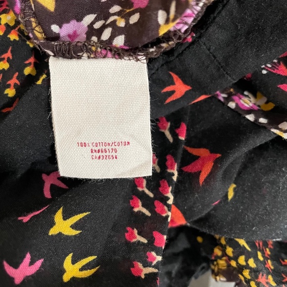 Anthropologie Lilka Floral Bird Print Cotton Dress - Picture 8 of 10